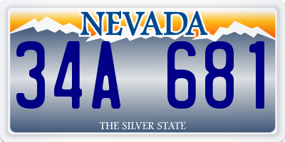 NV license plate 34A681
