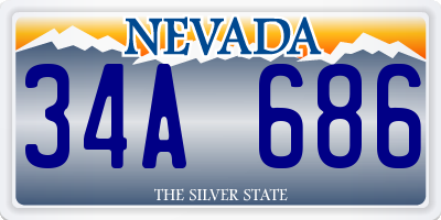NV license plate 34A686