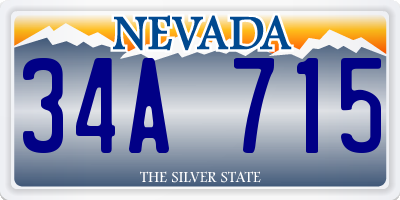 NV license plate 34A715
