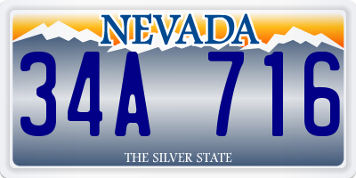 NV license plate 34A716
