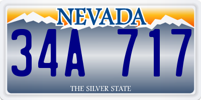 NV license plate 34A717