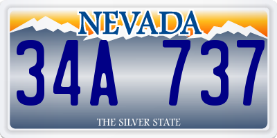 NV license plate 34A737