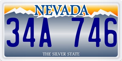 NV license plate 34A746