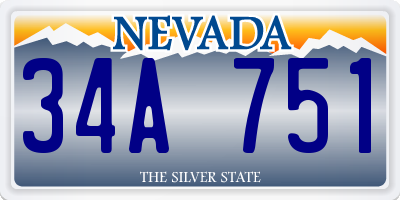 NV license plate 34A751