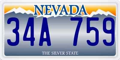 NV license plate 34A759