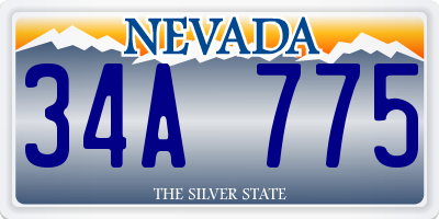 NV license plate 34A775