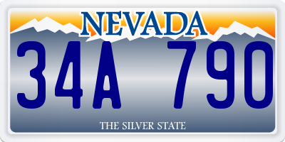 NV license plate 34A790