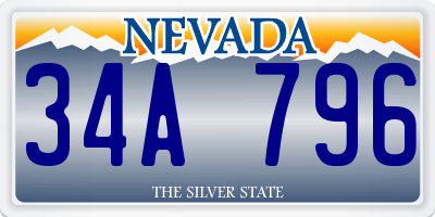 NV license plate 34A796