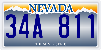 NV license plate 34A811