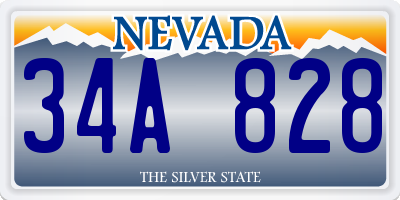 NV license plate 34A828