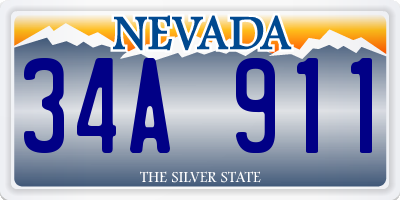 NV license plate 34A911