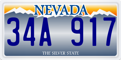 NV license plate 34A917