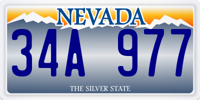 NV license plate 34A977