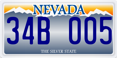 NV license plate 34B005