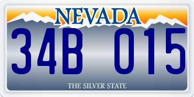 NV license plate 34B015