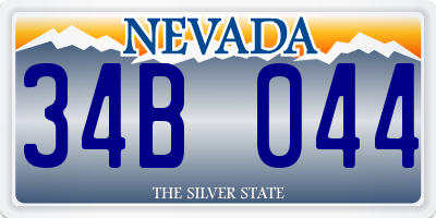 NV license plate 34B044