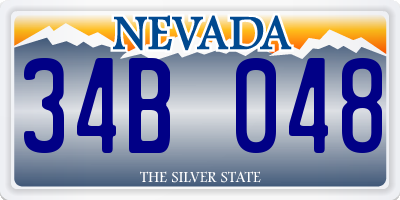 NV license plate 34B048