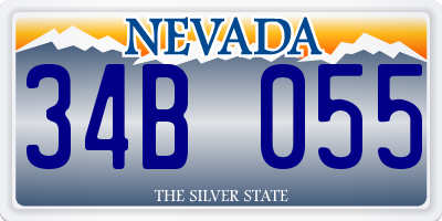 NV license plate 34B055