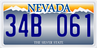 NV license plate 34B061