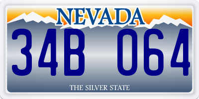 NV license plate 34B064