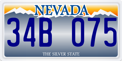 NV license plate 34B075