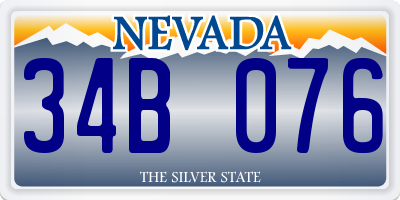 NV license plate 34B076