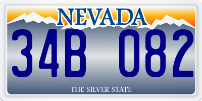 NV license plate 34B082