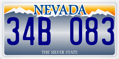NV license plate 34B083