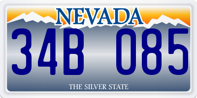 NV license plate 34B085