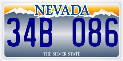 NV license plate 34B086