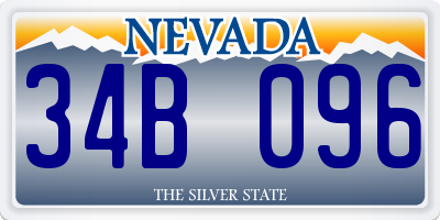 NV license plate 34B096