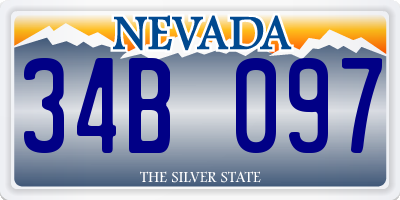 NV license plate 34B097