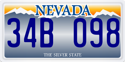 NV license plate 34B098