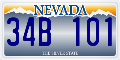 NV license plate 34B101