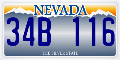 NV license plate 34B116