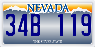 NV license plate 34B119