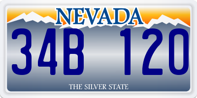 NV license plate 34B120