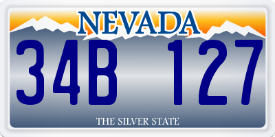 NV license plate 34B127