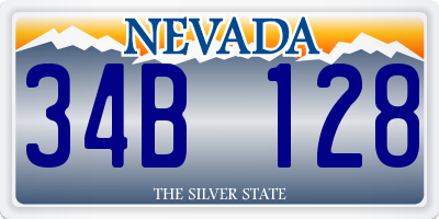 NV license plate 34B128