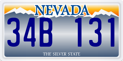 NV license plate 34B131