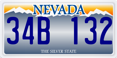 NV license plate 34B132