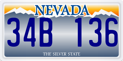 NV license plate 34B136