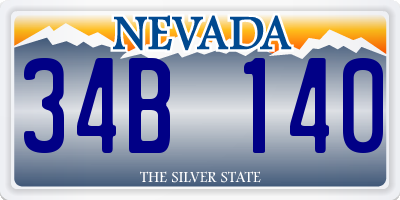 NV license plate 34B140