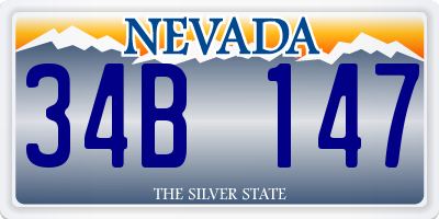 NV license plate 34B147