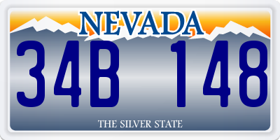 NV license plate 34B148