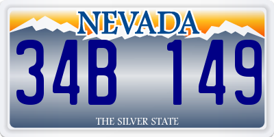 NV license plate 34B149