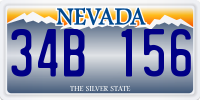 NV license plate 34B156