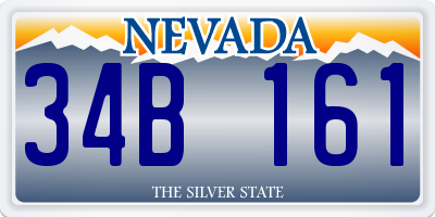 NV license plate 34B161