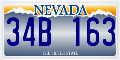 NV license plate 34B163