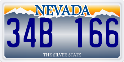 NV license plate 34B166